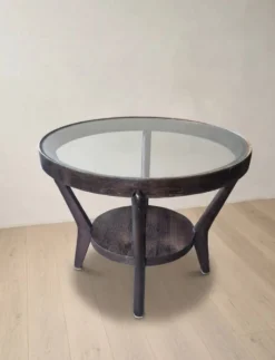 Table basse par Karel Kozelka et Antonín Kropáček pour Interier Praha, années 1940, Tchécoslovaquie, 73 × 57 × 57 cm