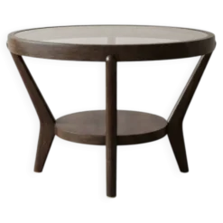 Table basse par Karel Kozelka et Antonín Kropáček pour Interier Praha, années 1940, Tchécoslovaquie, 73 × 57 × 57 cm