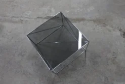 Table basse par max Sauze collection Isocèle 1970 plateau verr