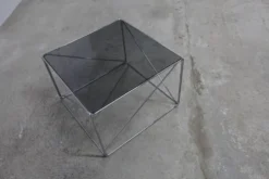 Table basse par max Sauze collection Isocèle 1970 plateau verr
