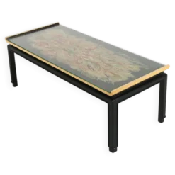 Table basse peinte vintage belge par De Coene Frères, années 1950.