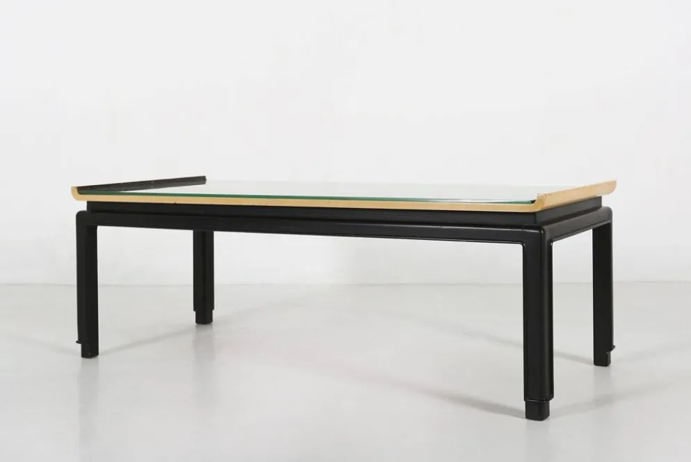 Table basse peinte vintage belge par De Coene Frères, années 1950.