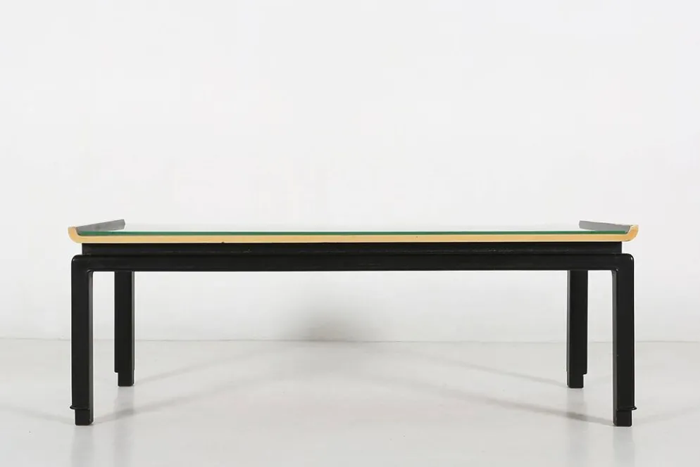 Table basse peinte vintage belge par De Coene Frères, années 1950.