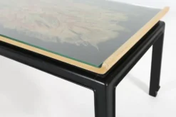 Table basse peinte vintage belge par De Coene Frères, années 1950.