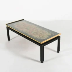 Table basse peinte vintage belge par De Coene Frères, années 1950.
