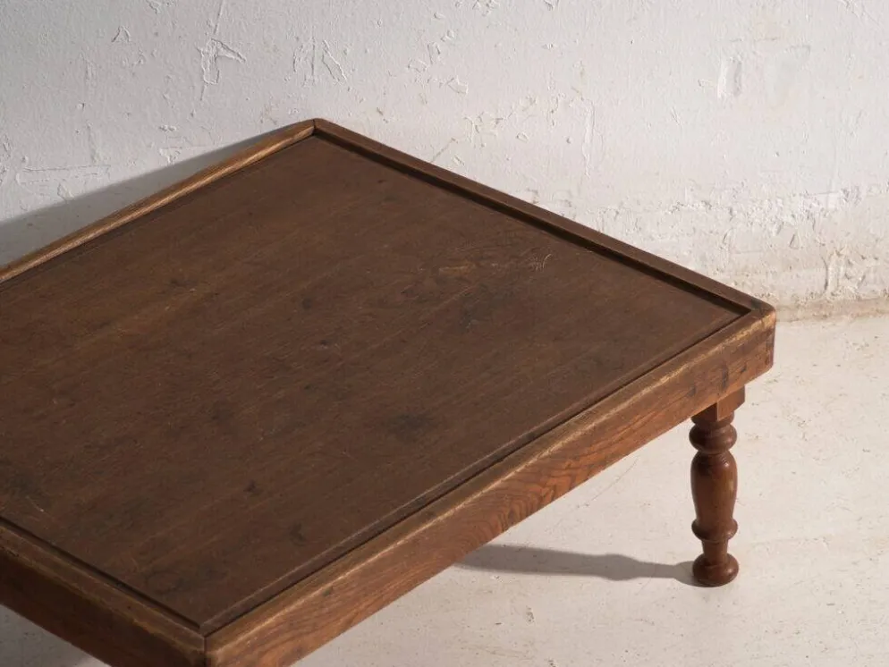 Table basse pliante ancienne japonaise en bois – Japon, vers 1920