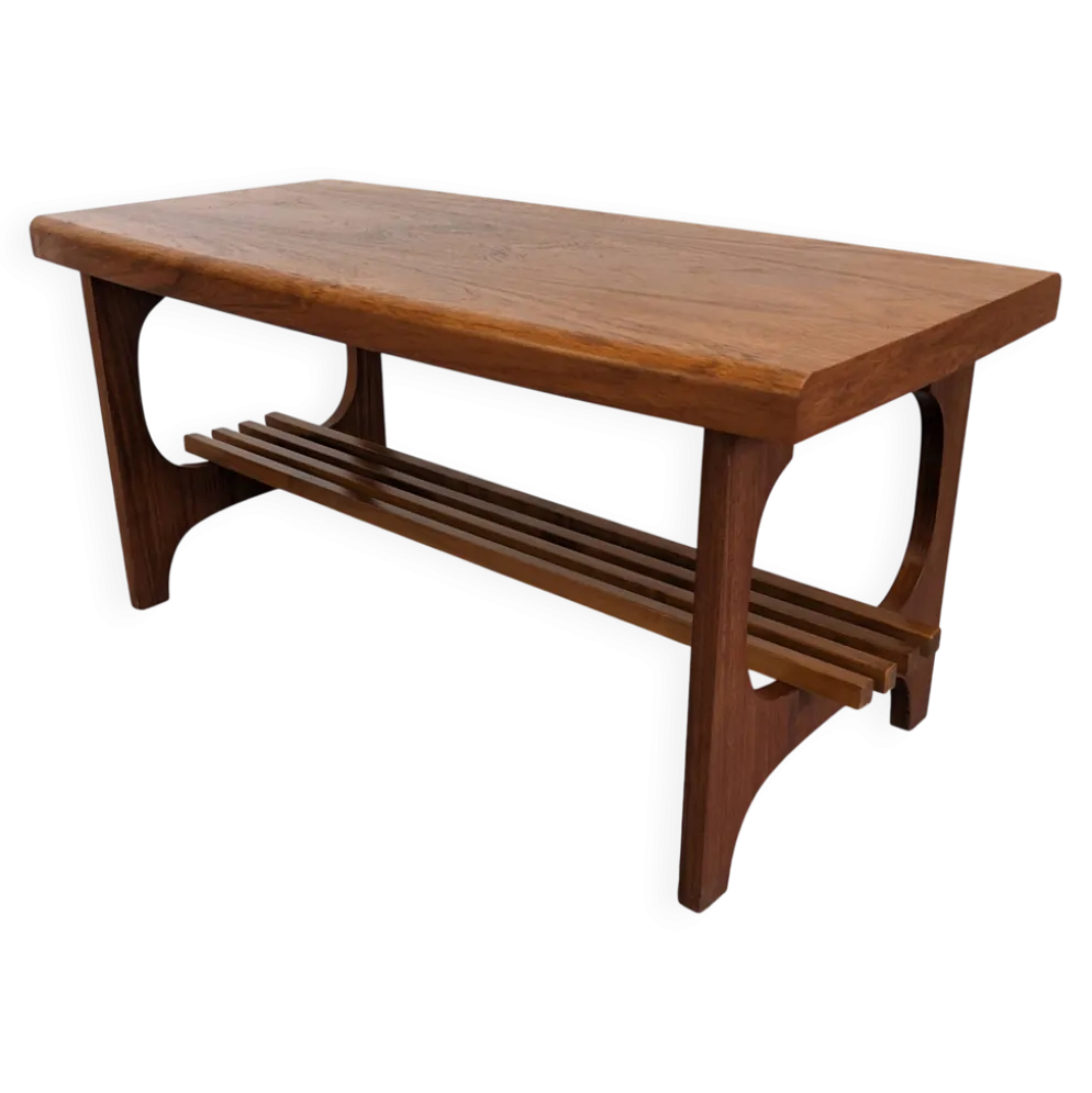 Table basse porte-revues scandinave en teck, Suède vers 1960