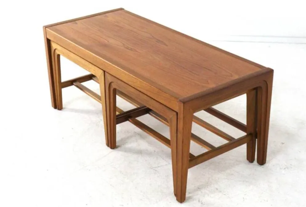 Table basse Remploy + tables d'appoint