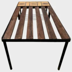 Table basse Roger Capron en céramique et bois – Circa 1960