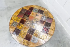 Table basse ronde céramique de Jean Gregorieff