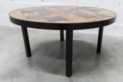 Table basse ronde céramique de Jean Gregorieff