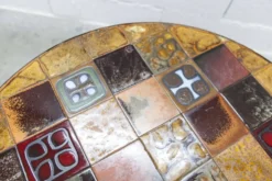 Table basse ronde céramique de Jean Gregorieff