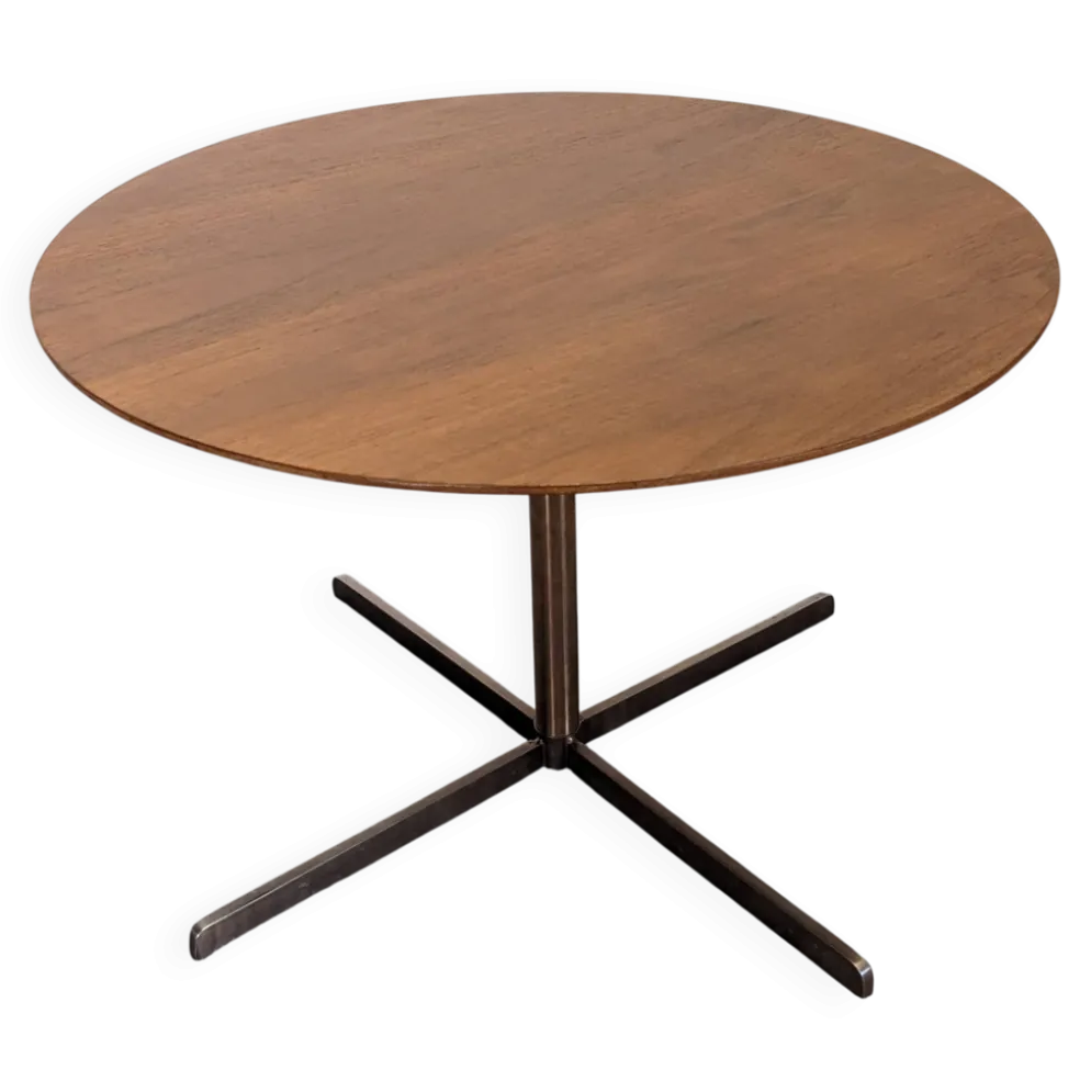 Table basse ronde d'appoint ou bout de canapé, époque contemporaine