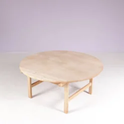 Table basse ronde des années 1960 par H. J. Wegner pour Andreas Tuck Danemark