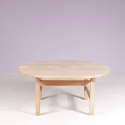 Table basse ronde des années 1960 par H. J. Wegner pour Andreas Tuck Danemark