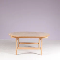 Table basse ronde des années 1960 par H. J. Wegner pour Andreas Tuck Danemark