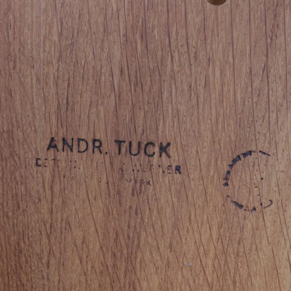 Table basse ronde des années 1960 par H. J. Wegner pour Andreas Tuck Danemark