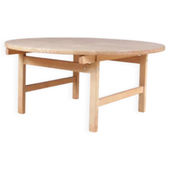 Table basse ronde des années 1960 par H. J. Wegner pour Andreas Tuck Danemark