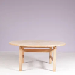 Table basse ronde des années 1960 par H. J. Wegner pour Andreas Tuck Danemark