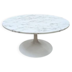 Table basse ronde en marbre vintage