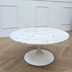 Table basse ronde en marbre vintage