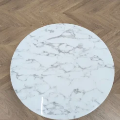 Table basse ronde en marbre vintage