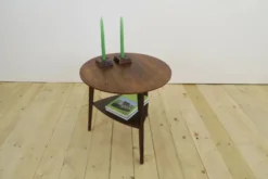 Table basse ronde en palissandre, Danemark 1960
