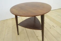 Table basse ronde en palissandre, Danemark 1960