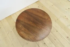 Table basse ronde en palissandre, Danemark 1960