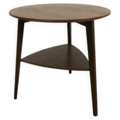 Table basse ronde en palissandre, Danemark 1960
