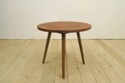 Table basse ronde en teck, années 1960
