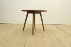 Table basse ronde en teck, années 1960