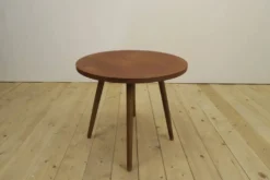 Table basse ronde en teck, années 1960