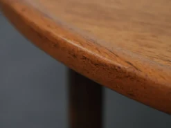Table basse ronde en teck moderne scandinave, Danemark, années 1960