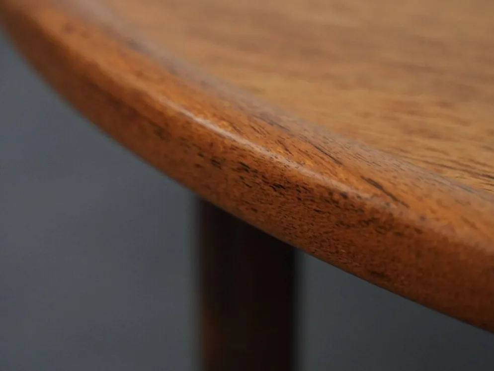 Table basse ronde en teck moderne scandinave, Danemark, années 1960