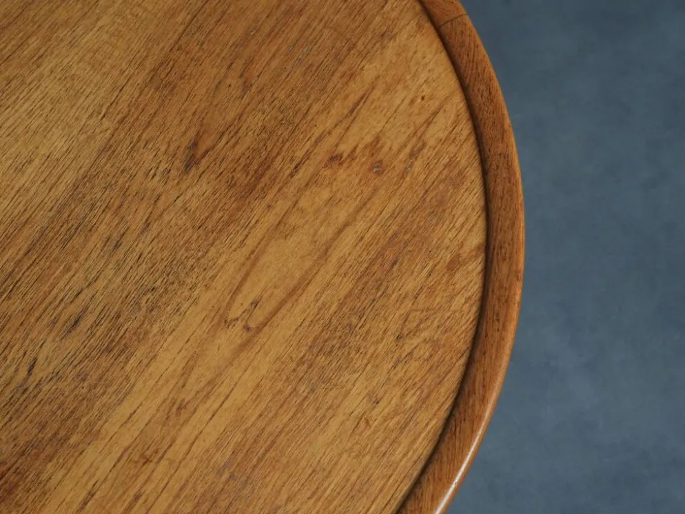 Table basse ronde en teck moderne scandinave, Danemark, années 1960