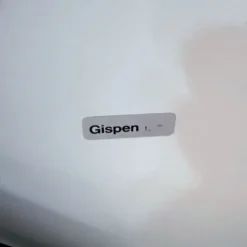 Table basse ronde modèle 3696 par Gispen, années 1970 – plateau en mélamine blanche et base en chrome