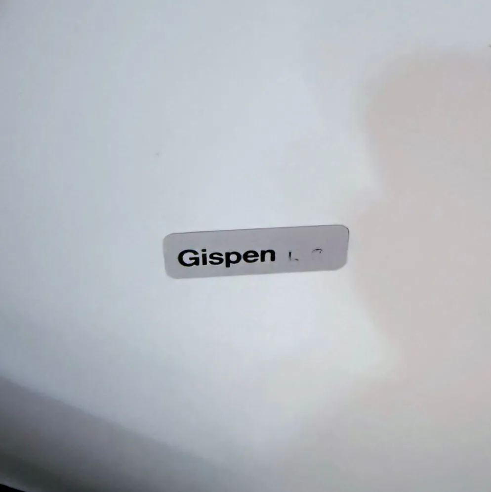 Table basse ronde modèle 3696 par Gispen, années 1970 – plateau en mélamine blanche et base en chrome