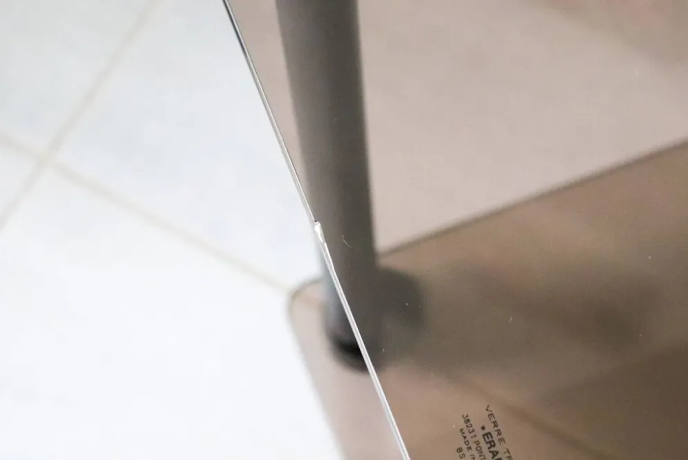 Table basse à roulette en verre trempé erard