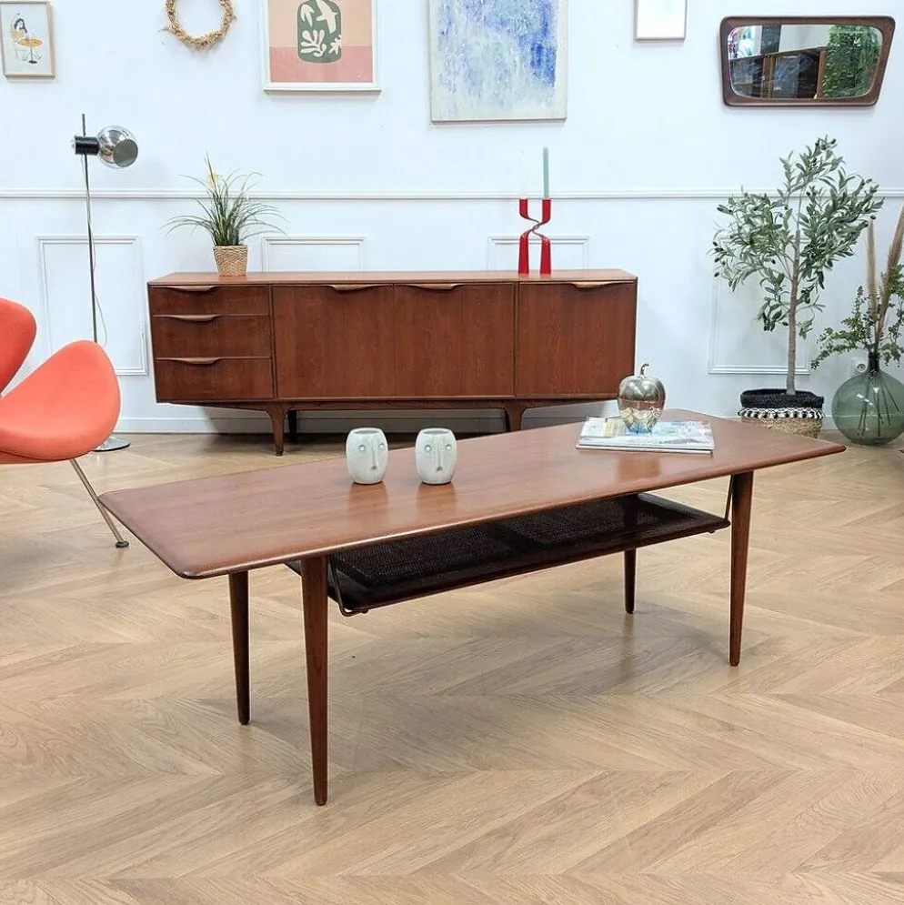 Table basse scandinave designer Hvidt & Nielsen