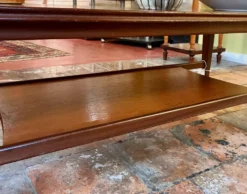 Table basse scandinave en teck avec double plateau