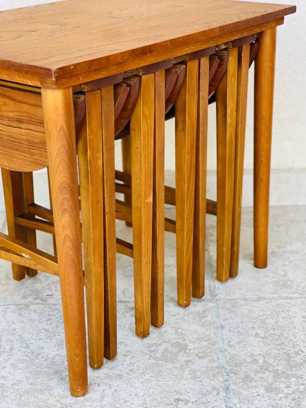 Table basse scandinave vintage en teck 1960