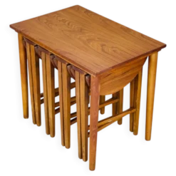 Table basse scandinave vintage en teck 1960