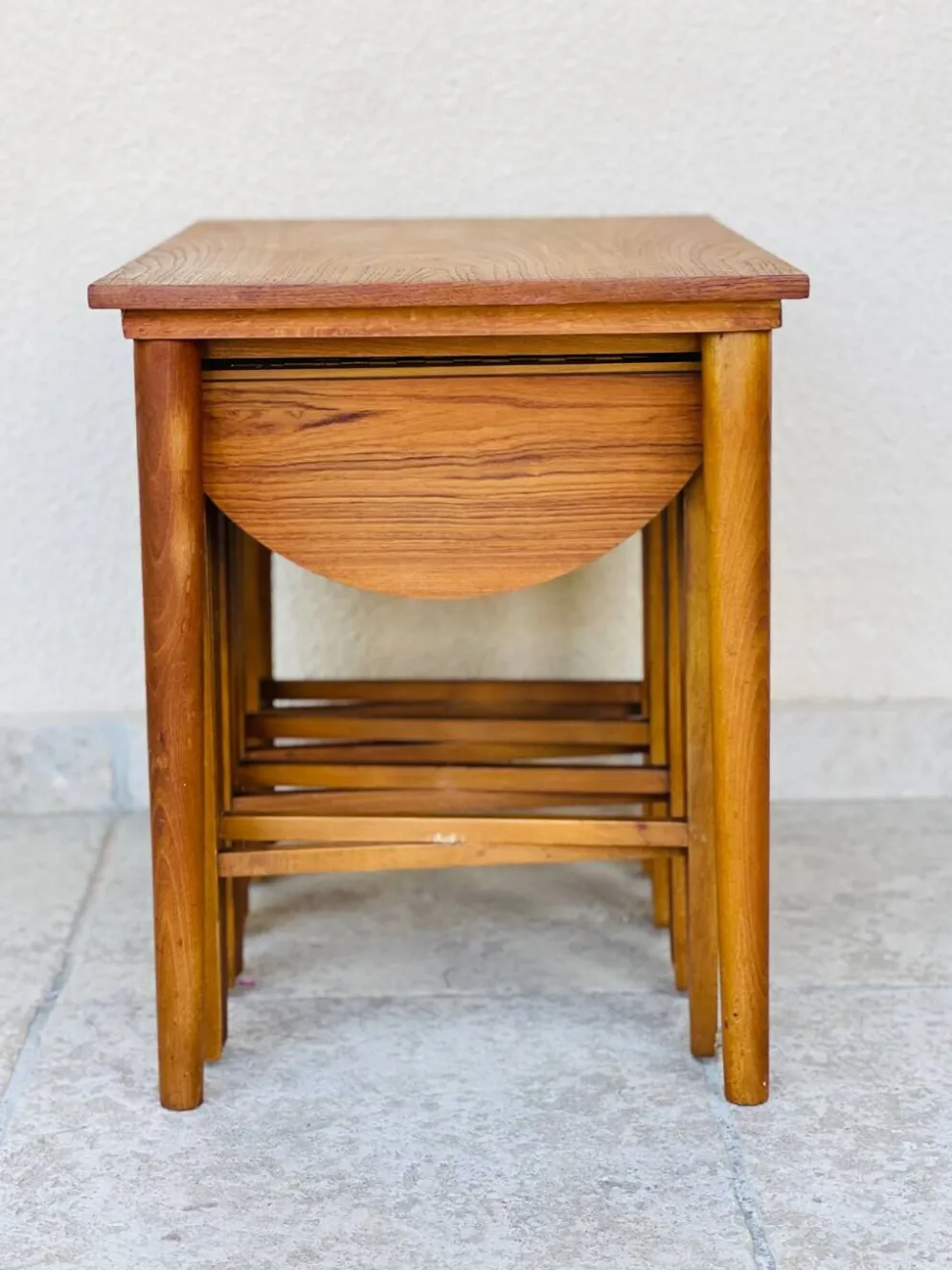 Table basse scandinave vintage en teck 1960
