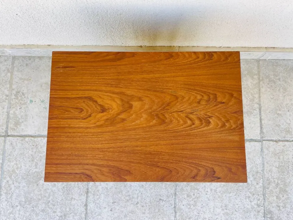 Table basse scandinave vintage en teck 1960