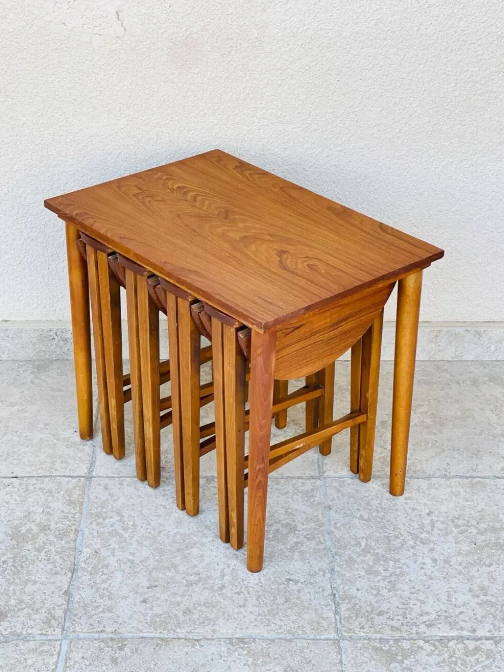 Table basse scandinave vintage en teck 1960
