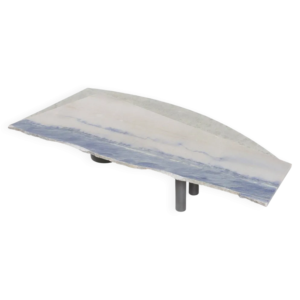 Table basse sculpturale en marbre et pierre par Pia Manu, années 1970