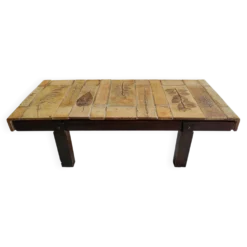 Table basse signée Roger Capron