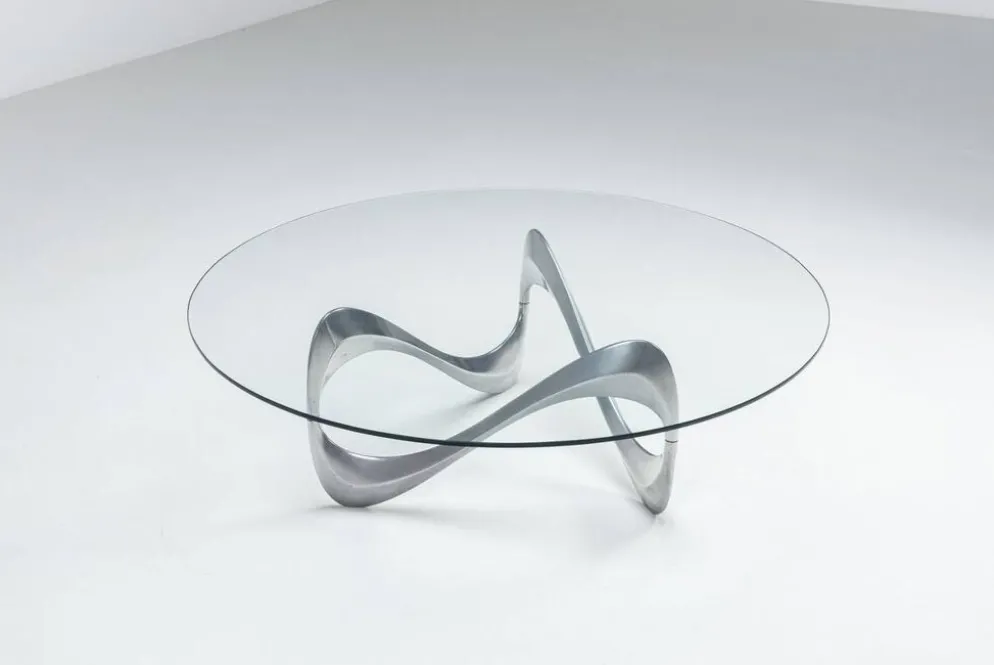Table basse Snake de Knut Hesterberg, Ronald Schmitt, Allemagne, 1965.