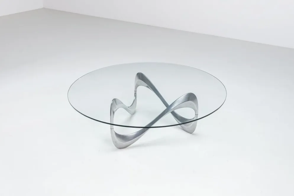 Table basse Snake de Knut Hesterberg, Ronald Schmitt, Allemagne, 1965.